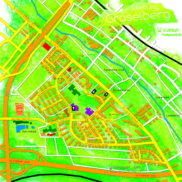 Übersichtkarte vom Gräselberg in Wiesbaden 