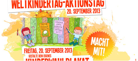 Weltkindertag-Aktionstag . Kinderwahlplakate . 2013.09 