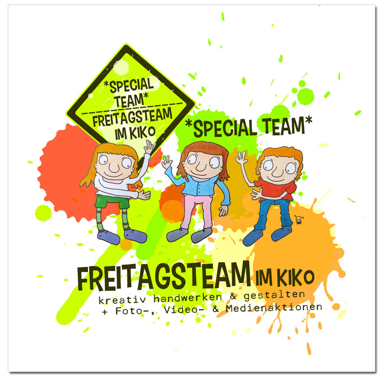 Logo *SPECIAL TEAM* Freitagsteam im KiKo . kreativ handwerken & gestalten + Foto-, Video & Medienaktionen 