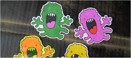 4 coloured monsters 2013.08 