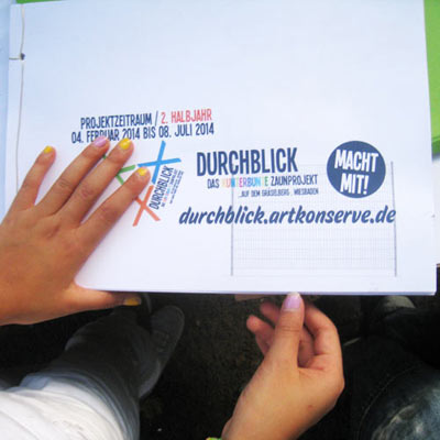 Die Dokumentation vom 2. Projekthalbjahr von Durchblick . das kunterbunte Zaunprojekt auf dem Gräselberg 2014 