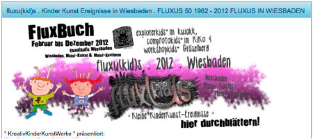 fluxu(kid)s . Kinder Kunst Ereignisse in Wiesbaden . FluxBuch 2012 