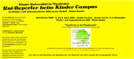 Uni-Reporter beim Kinder Campus in Wiesbaden und Mainz-Kastel
